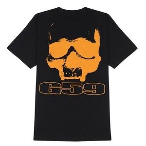 G59 orange skull logo tee
